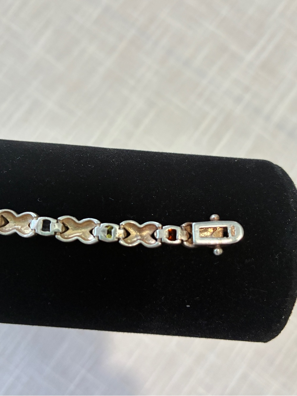 Multi-Stone Sterling Marcasite Vintage Bracelet - Picture 5 of 9